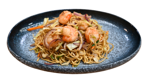 102 Nouilles sautées aux scampis