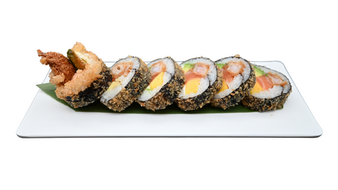110 Tempura saumon scampis